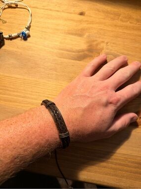 Braided Leather Wrap Bracelet - Brown